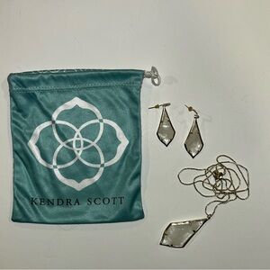 Kendra Scott Gold and Cream Jewelry Set